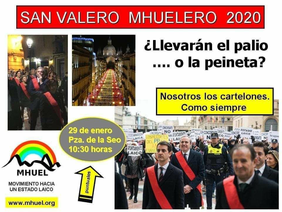 Concentración Laicismo Día de San Valero MHUEL
