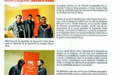 Ya esta aquí el tercer boletín de: «La voz de la izquierda en Borja»