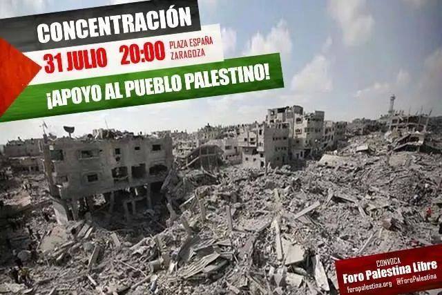 La Izquierda de Aragón une su voz a las protestas contra el genocidio en Gaza