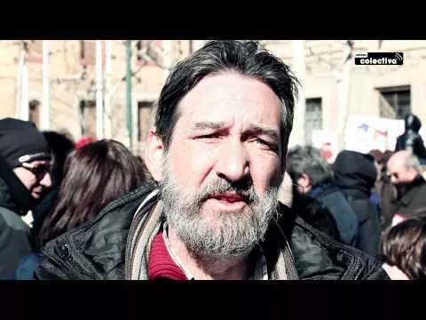 Concentración en defensa de la escuela pública. Zaragoza 12/02/12