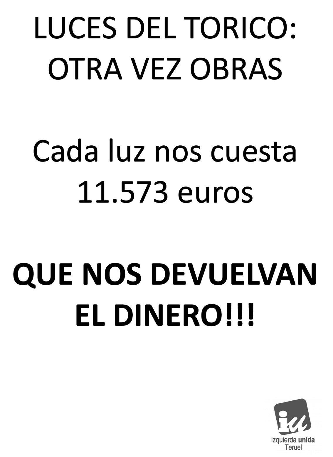 Luces de la plaza del Torico: Que nos devuelvan el dinero!!!