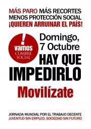 Participamos en las movilizaciones convocadas por la Cumbre Social este domingo en Zaragoza, Huesca y Teruel