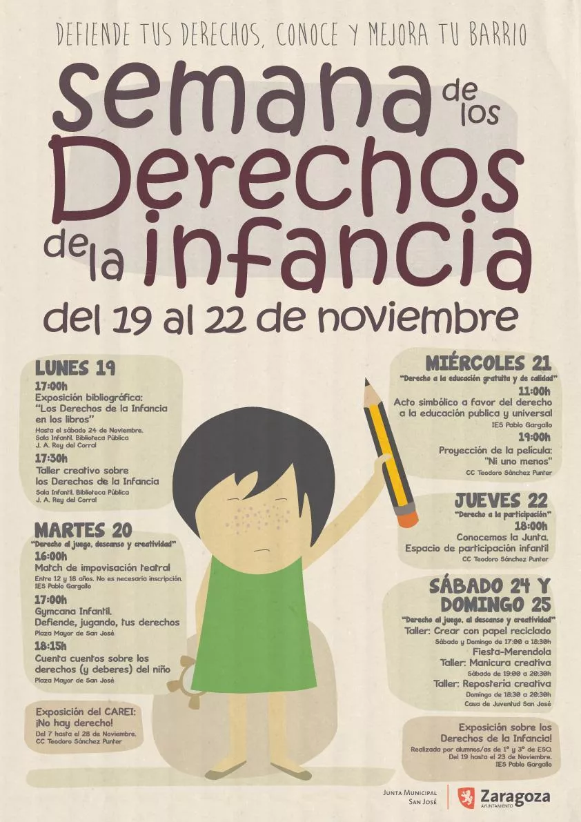 San José celebra la semana de los derechos de la infancia con el lema “Qué pintamos los niños y las niñas”
