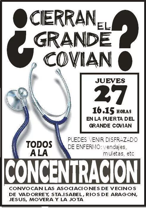 Nos sumamos a la concentración en defensa del Centro de Especialidades Grande Covián