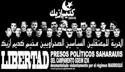 Exigimos la liberación de los presos políticos saharauis y hacemos un llamamiento a la participación en el acto convocado hoy en Zaragoza