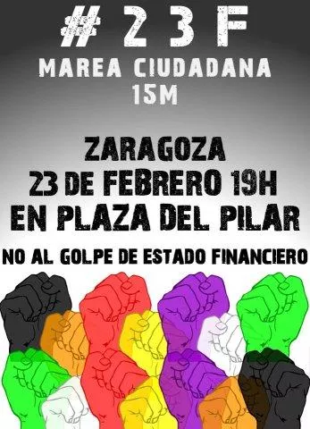 Llamamiento a la participación masiva en las Mareas Ciudadanas contra el “Golpe de estado financiero”