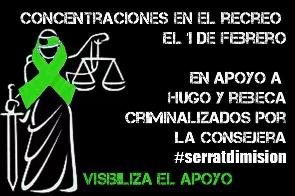 Apoyamos a los dos jóvenes de Marea Verde denunciados por la consejera de Educación