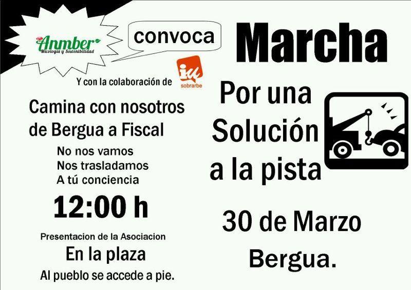 Participamos en la marcha Bergua-Fiscal “Por una solución a la pista”