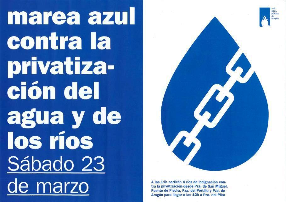 Participamos en la manifestación contra la privatización del agua y de los ríos