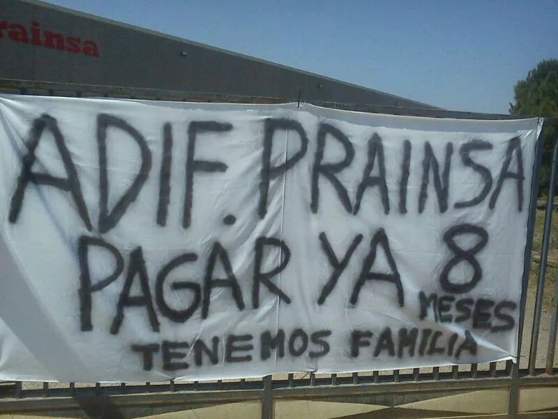 Llevamos al Congreso y a las Cortes el impago a trabajadores/as de Prainsa