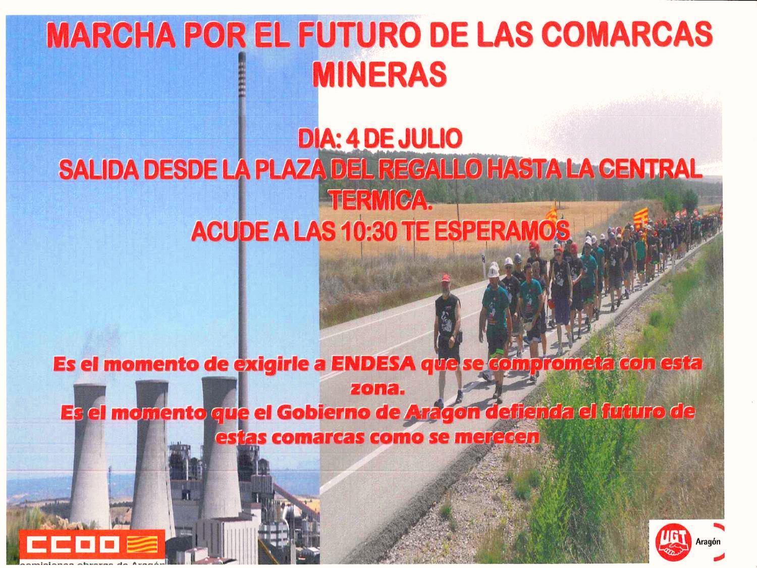 Participamos en la Marcha por el futuro de las Comarcas Mineras