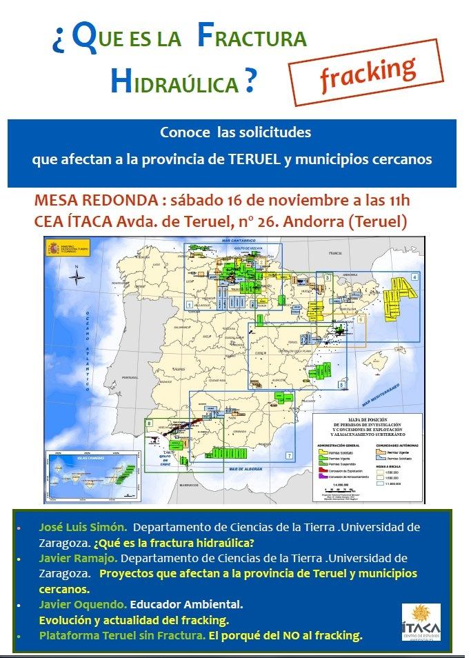 Apoyamos las actividades convocadas este sábado por la Plataforma Teruel Sin Fractura