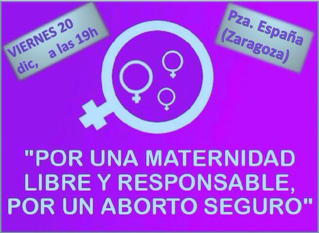 Llamamiento a la participación masiva en la concentración convocada contra la reforma de la Ley del aborto