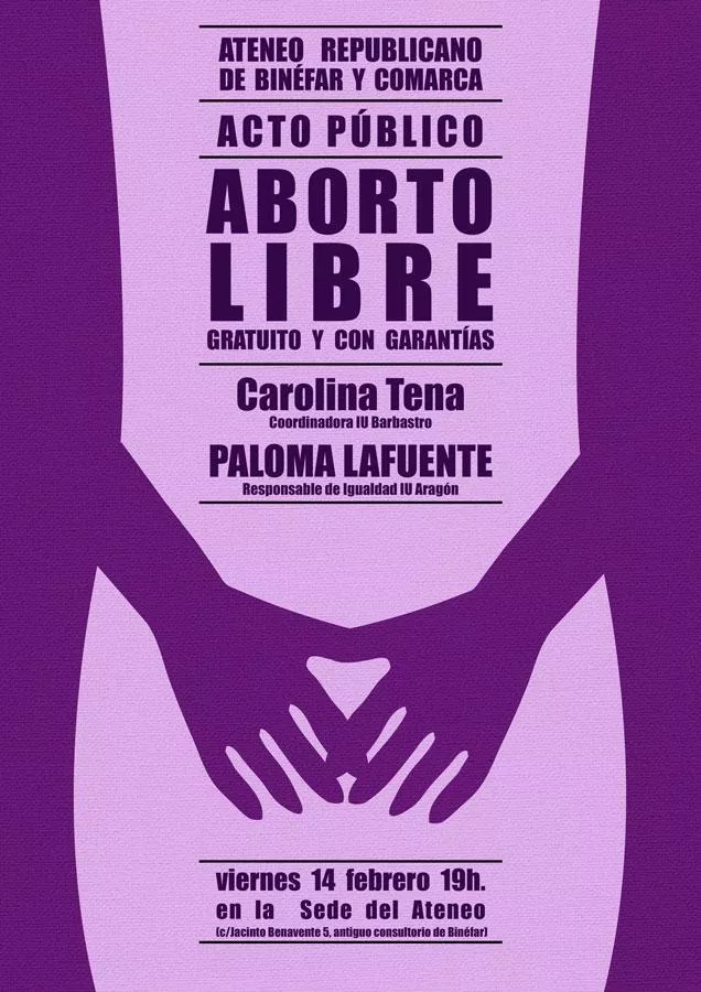 Lafuente y Tena imparten una charla en Binéfar contra la reforma de la Ley del Aborto