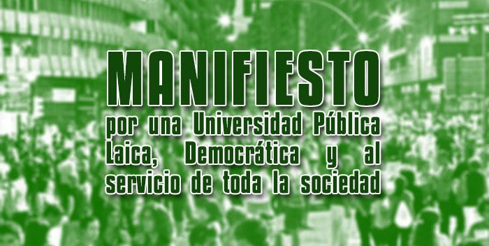 Universidad pública, laica, democrática y al servicio de toda la sociedad