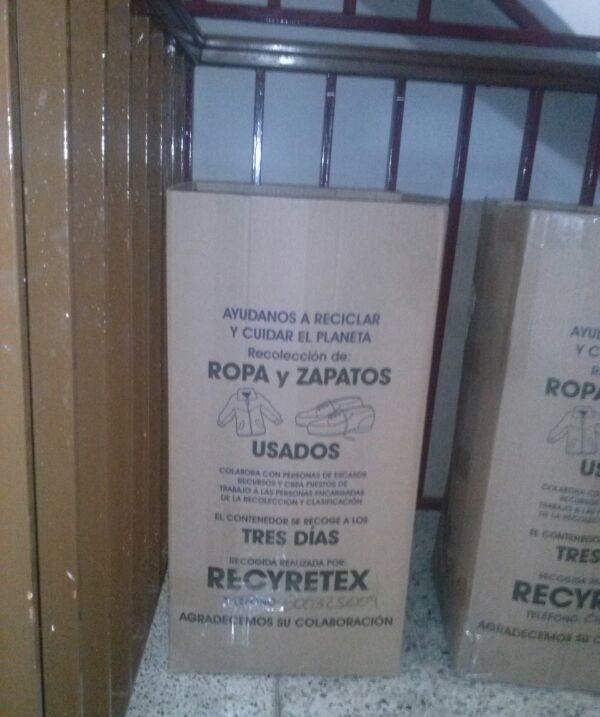 Alertamos de la existencia de una red de recogida de ropa usada con fines dudosos