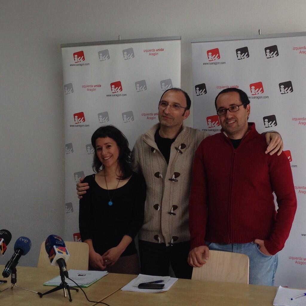 Paco Iturbe, Alberto Cubero y Beatriz Izuel, candidat@s a las europeas en la lista de La Izquierda Plural