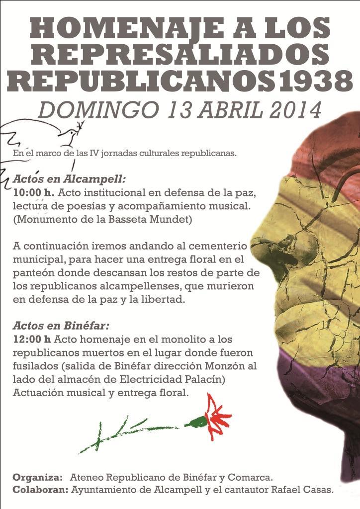 Homenaje a los represaliados republicanos de Alcampell y la Litera