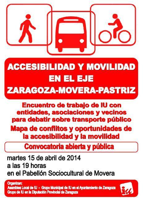 Convocamos a los vecinos y entidades sociales de Movera para debatir sobre movilidad y transporte público