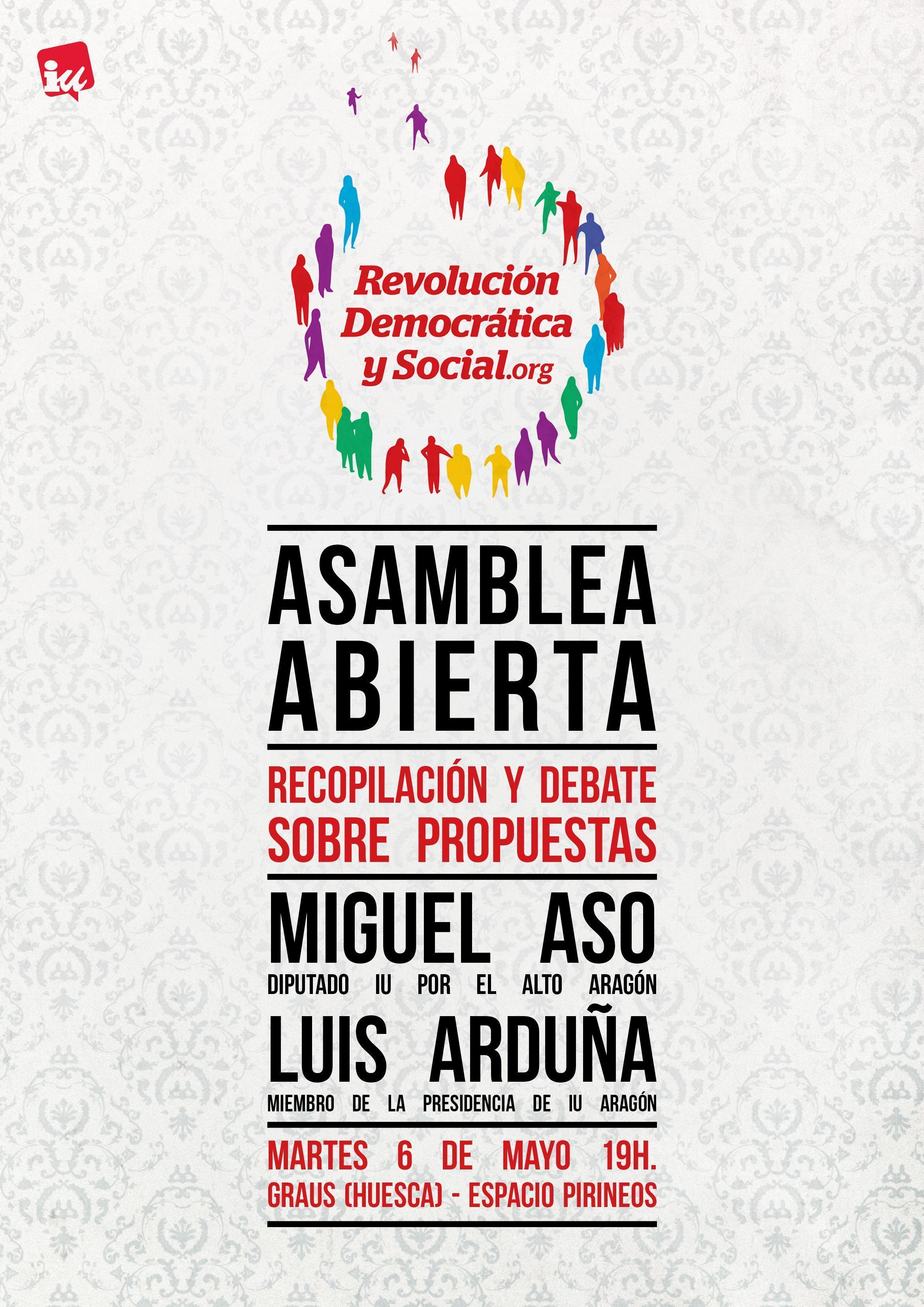 Convocamos en Graus una asamblea abierta por una Revolución Democrática y Social