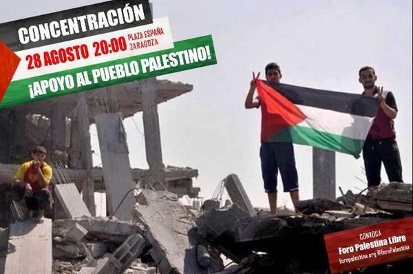 Hacemos un llamamiento a la participación en la concentración convocada hoy en solidaridad con Palestina