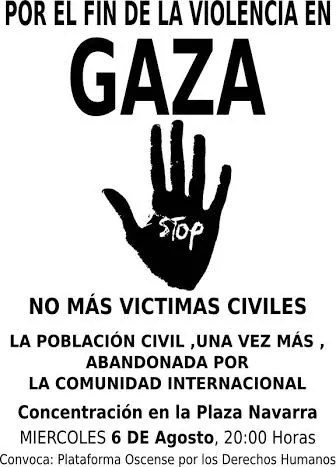 concentración gaza huesca