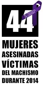 44 mujeres asesinadas durante 2014 a manos de la violencia machista