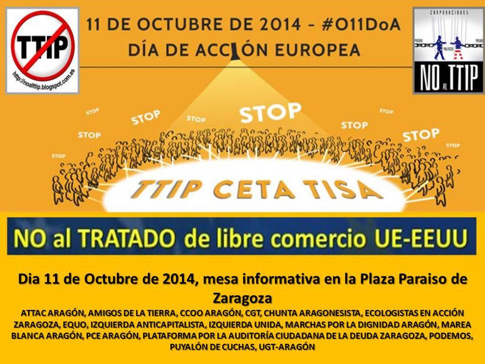 Nos adherimos a los actos contra el TTIP y otros acuerdos de libre comercio de la UE como ataque a la soberanía de los Estados y de los pueblos