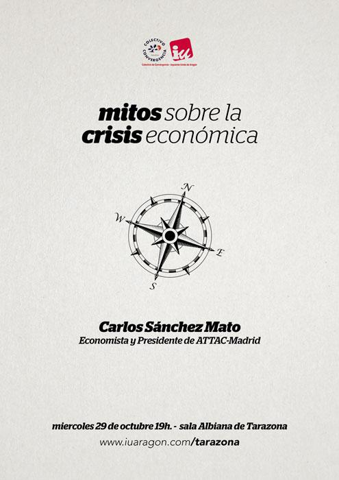 El presidente de ATTAC-Madrid desmonta en Tarazona los mitos de la crisis, invitado por CC-IU