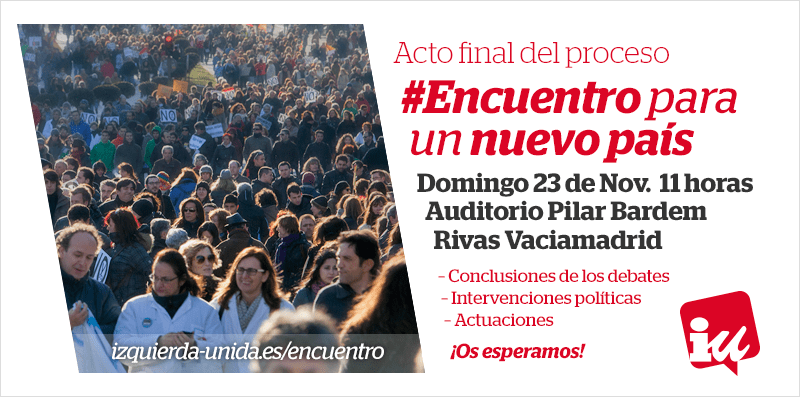 Participamos en el Encuentro para un nuevo país que se celebra este fin de semana en Rivas Vaciamadrid