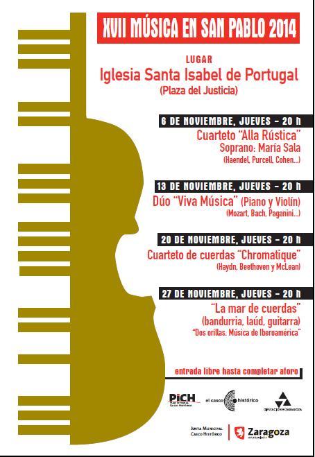 Continúa el ciclo de Música en San Pablo, este año en la iglesia de Santa Isabel de Portugal