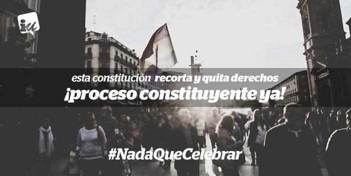 No participamos en los actos institucionales conmemorativos del 36 aniversario de la Constitución Española