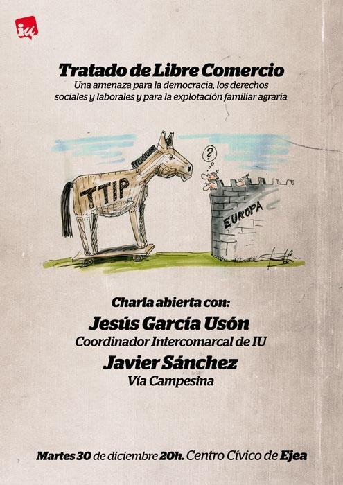 Ofrecemos en Ejea una charla para alertar sobre los efectos del TTIP en el medio rural