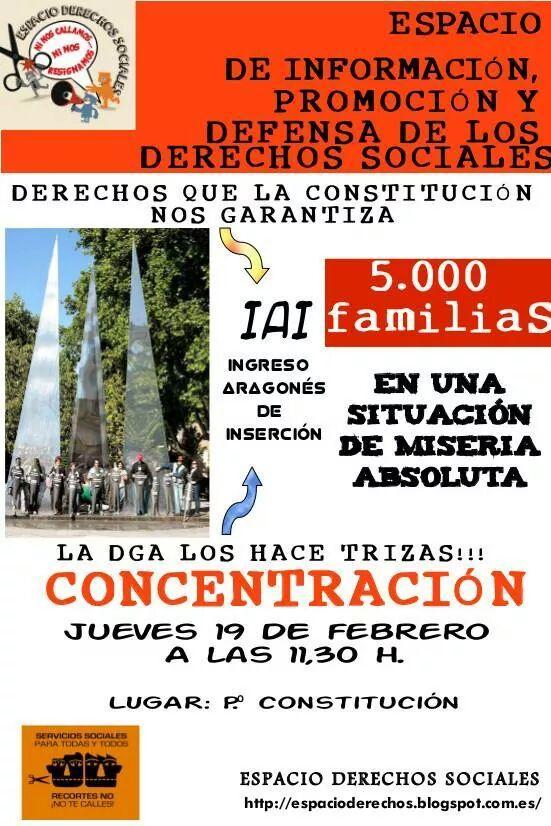 Nos sumamos y hacemos un llamamiento a la participación en la concentración en protesta por la gestión del IAI