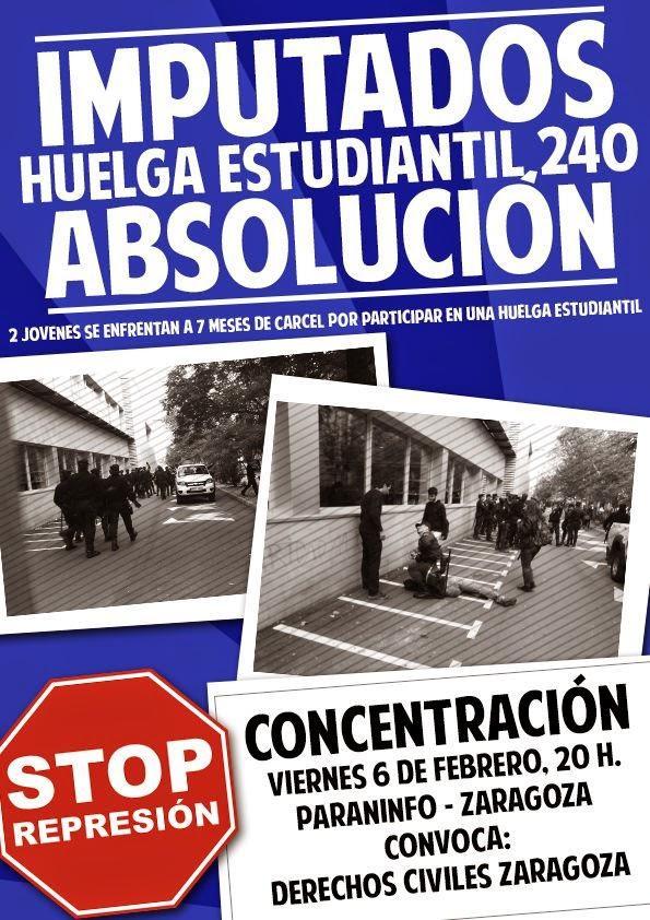Llamamos a participar en las concentraciones en apoyo a los estudiantes detenidos en la huelga del 24-O