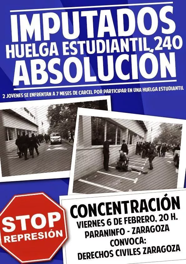 apoyo imputados huelga estudiantil