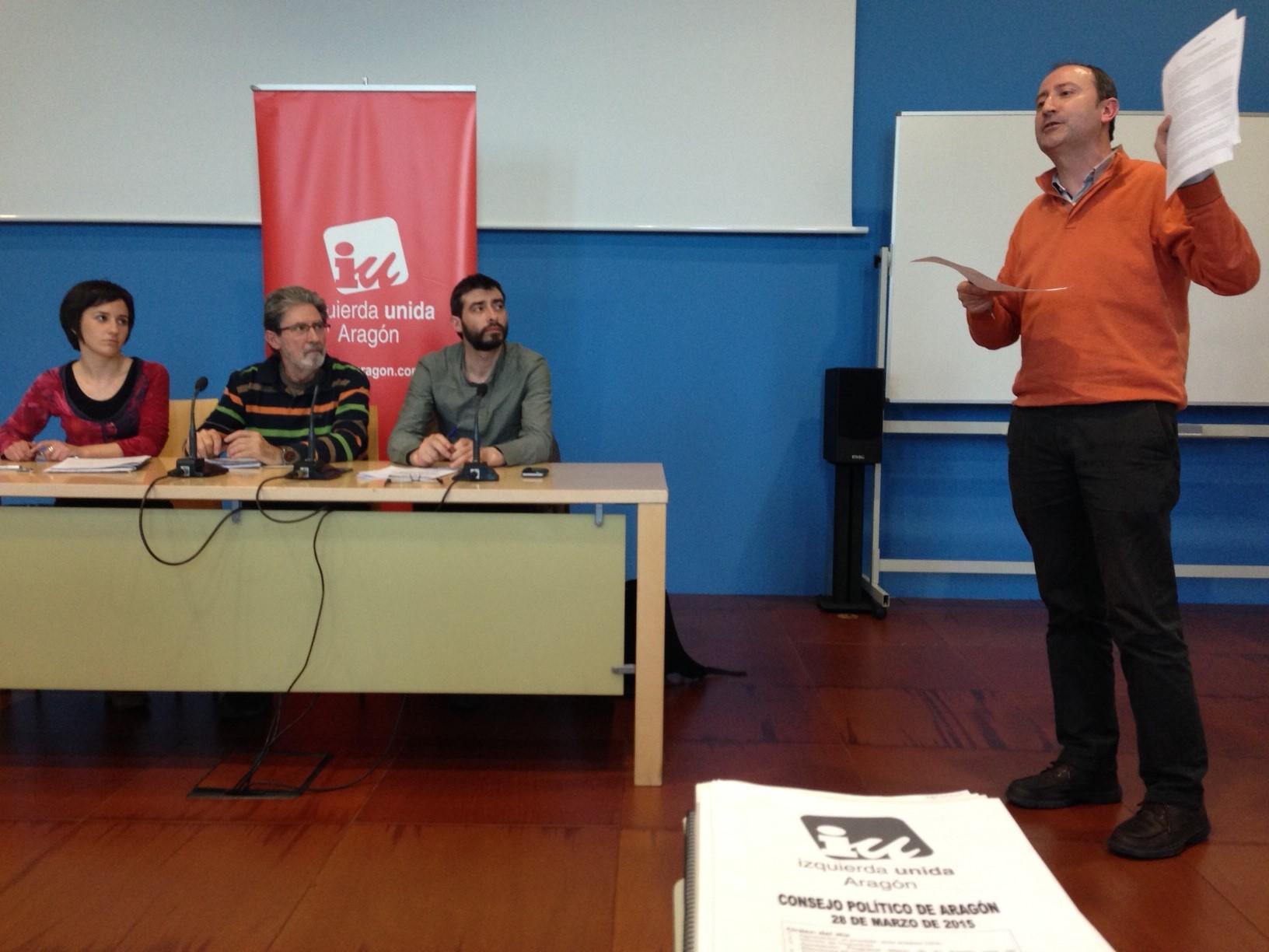 El Consejo Político de IU Aragón ratifica el trabajo para la confluencia en la candidatura autonómica