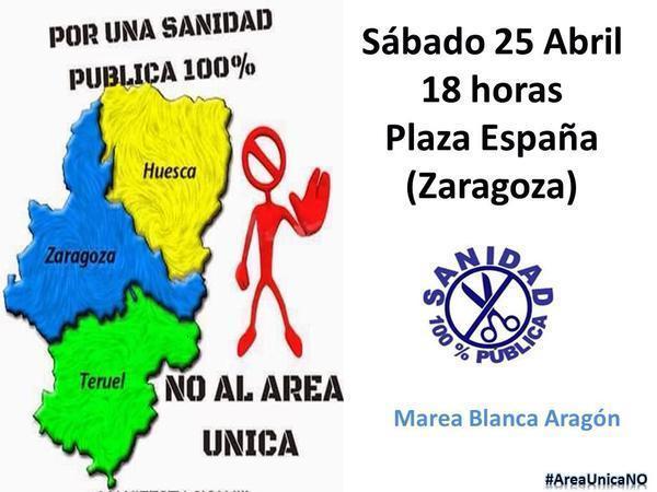 Participamos en la manifestación contra el Área Única sanitaria
