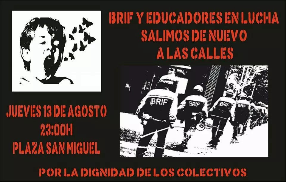 Apoyamos la movilización convocada por las BRIF y Educadores en Lucha hoy en Zaragoza