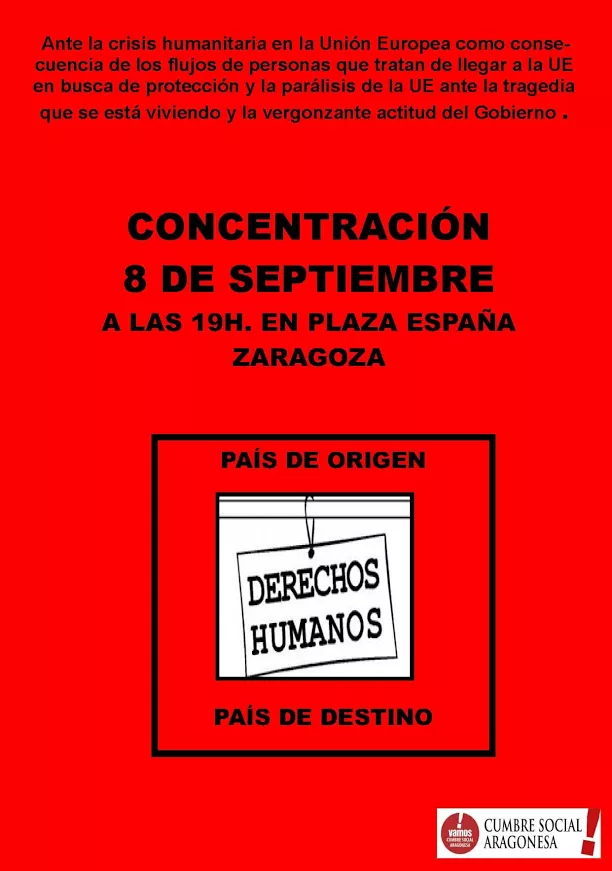 Participamos en la movilización por los derechos humanos de las personas refugiadas organizada por la Cumbre Social