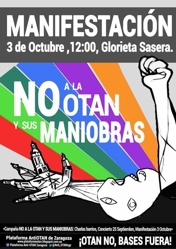 Participamos en la manifestación contra las maniobras de la OTAN