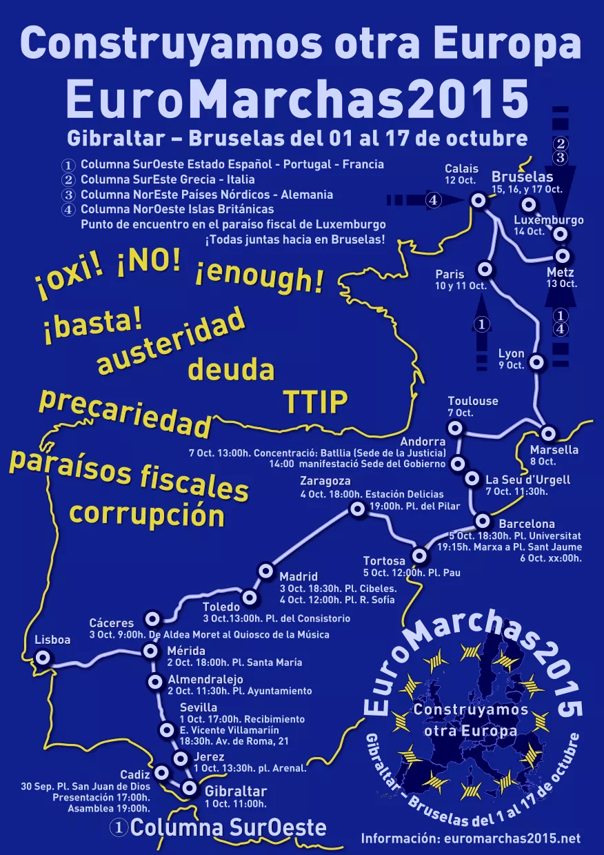 Las Euromarchas llegan a Aragón. Construyamos la Europa que queremos
