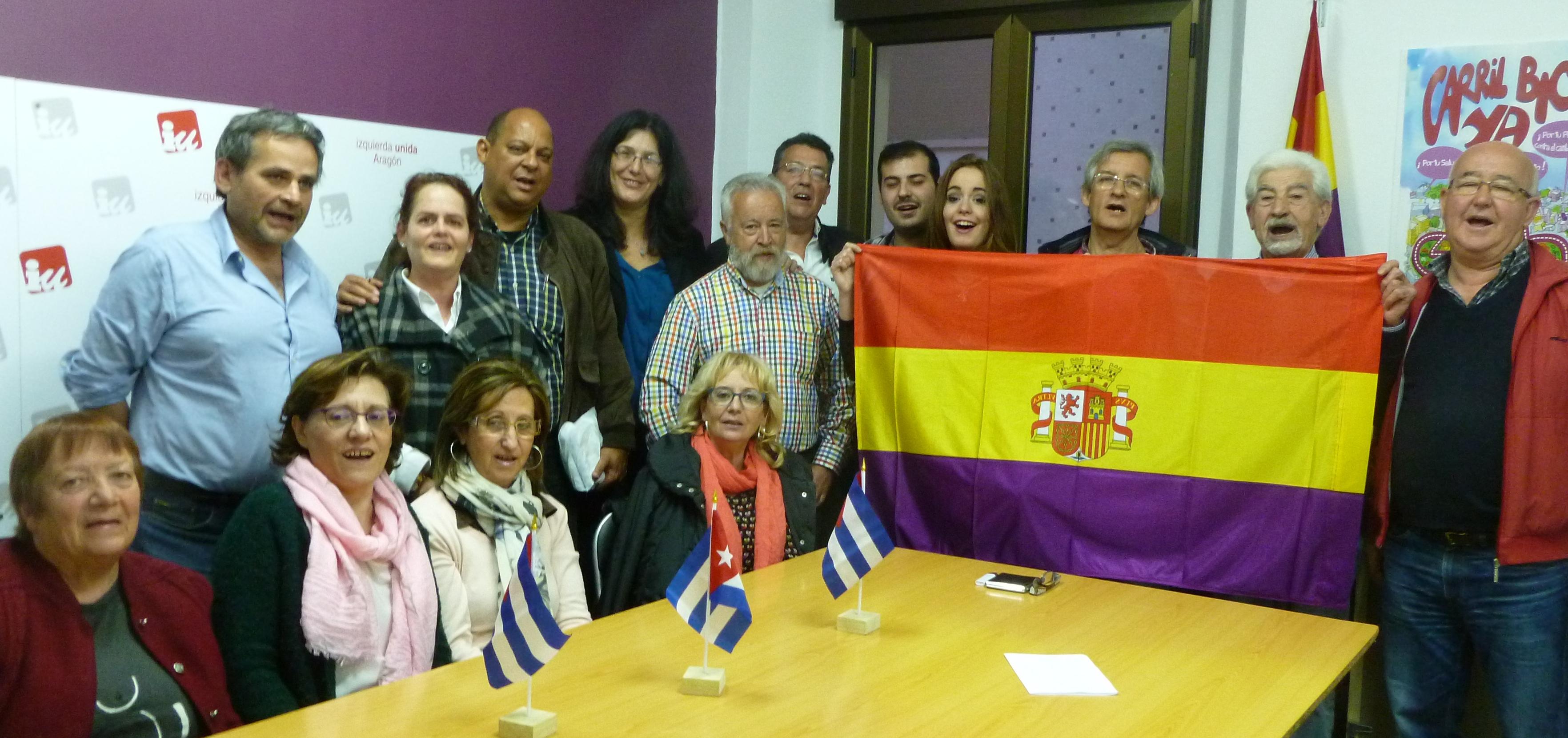 Encuentro de militantes de IU en Teruel con el Consulado de Cuba