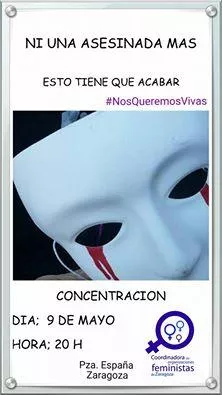 Nuestra más absoluta repulsa y condena por el asesinato machista de una mujer en Zaragoza