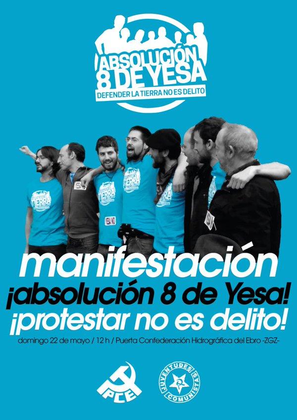 Apoyamos la manifestación por la absolución de los 8 de Yesa