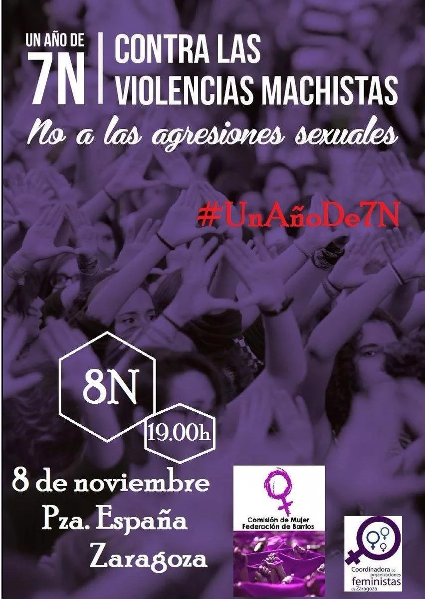 Llamamiento a la participación en concentración contra las violencias machistas convocada en el marco de la histórica marcha del 7N
