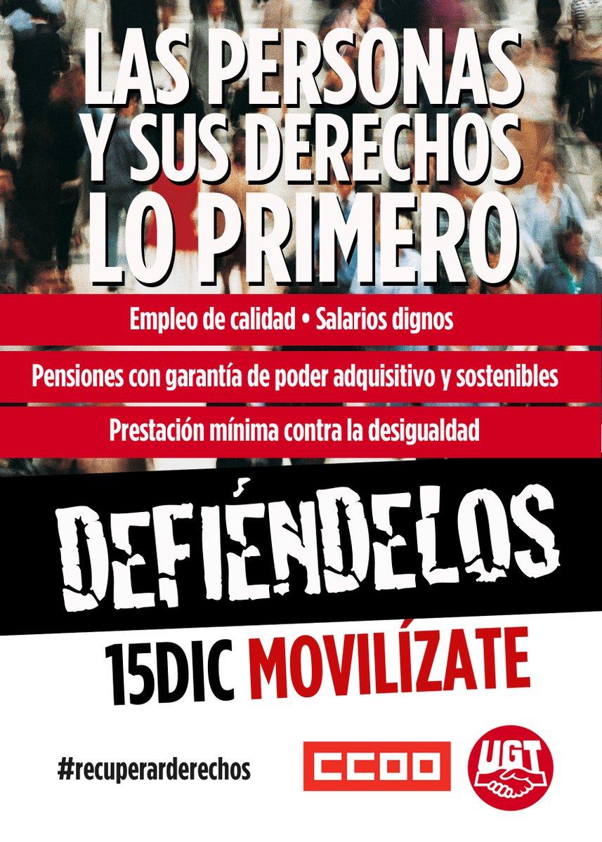 Participaremos en las movilizaciones convocadas por CCOO y UGT en Zaragoza, Huesca y Teruel
