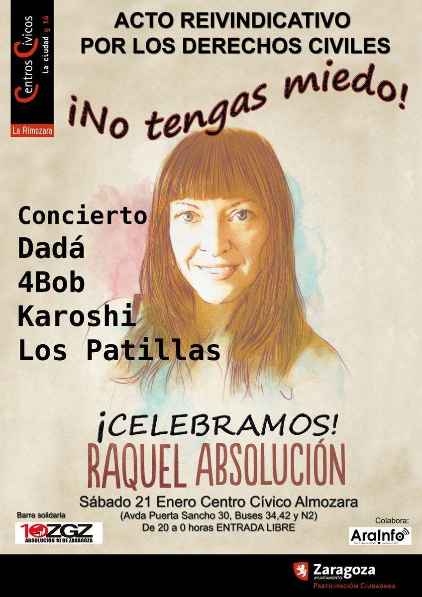 Fiesta por los derechos civiles para celebrar la victoria colectiva por la absolución de Raquel Tenías