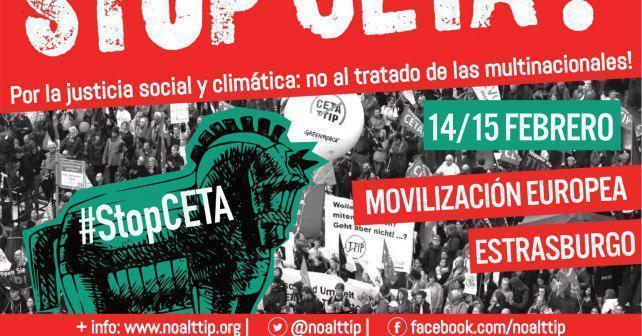 Hoy y mañana la derecha europea, PP y C’s,  junto a los socialistas, abrirán la puerta de Europa al CETA