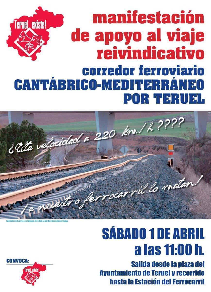 Álvaro Sanz: “Es necesario volver a la calle para reivindicar las inversiones necesarias para Teruel en el eje Cantábrico-Mediterráneo”